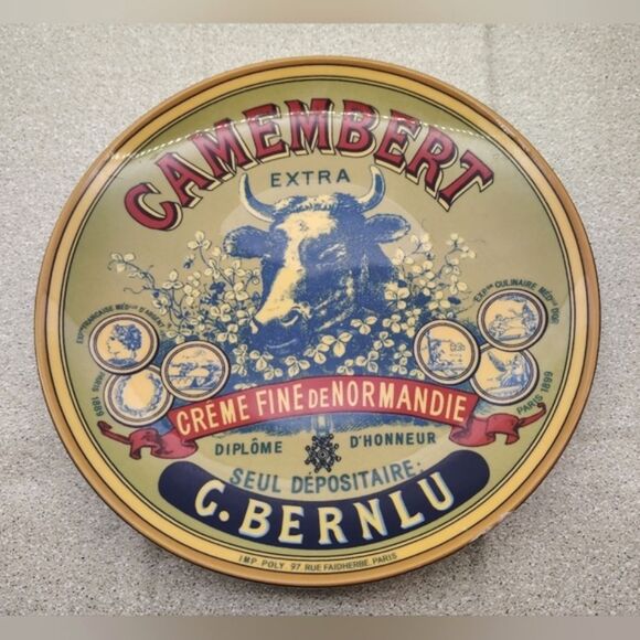 Vintage Camembert Cheese Plates Plate Set X 4 Home Party Kitchen - Picture 6 of 11